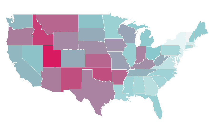 Affinity by region — Jurassic Park III, United States