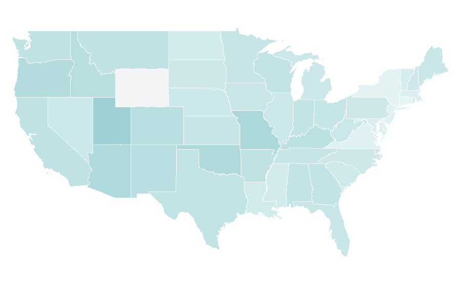 Affinity by region — Jurassic Park (novel), United States