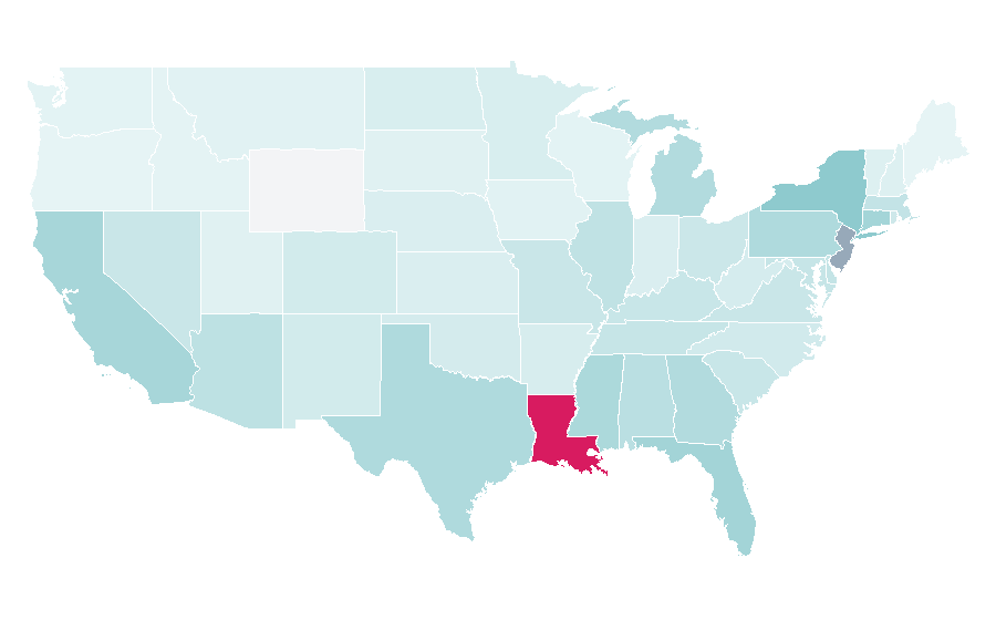 Affinity by region — Just for Men, United States