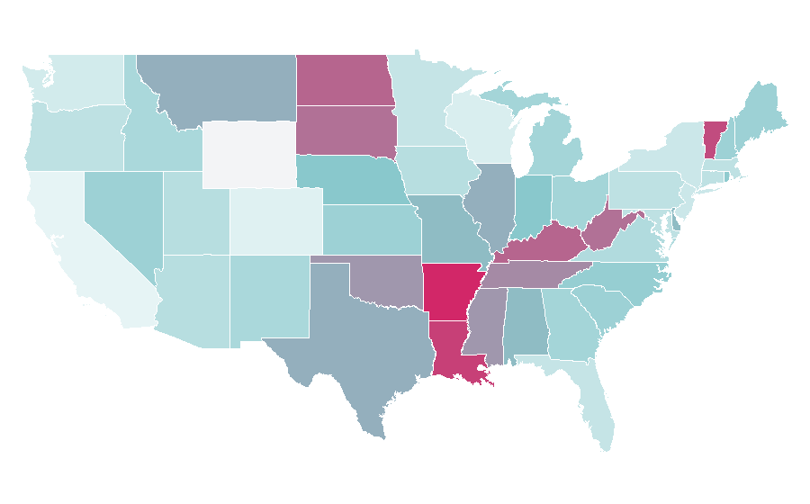 Affinity by region — Justice League Heroes, United States