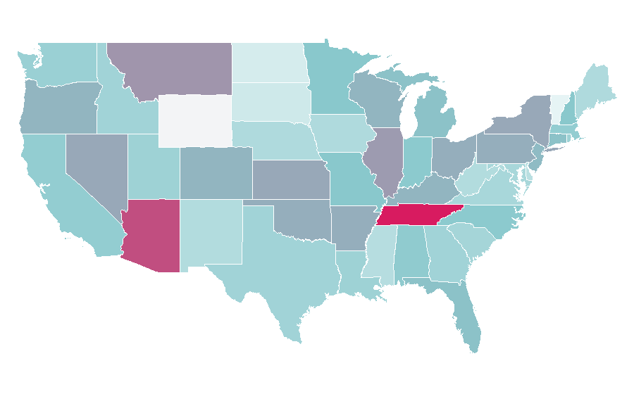 Affinity by region — Justin Timberlake, United States