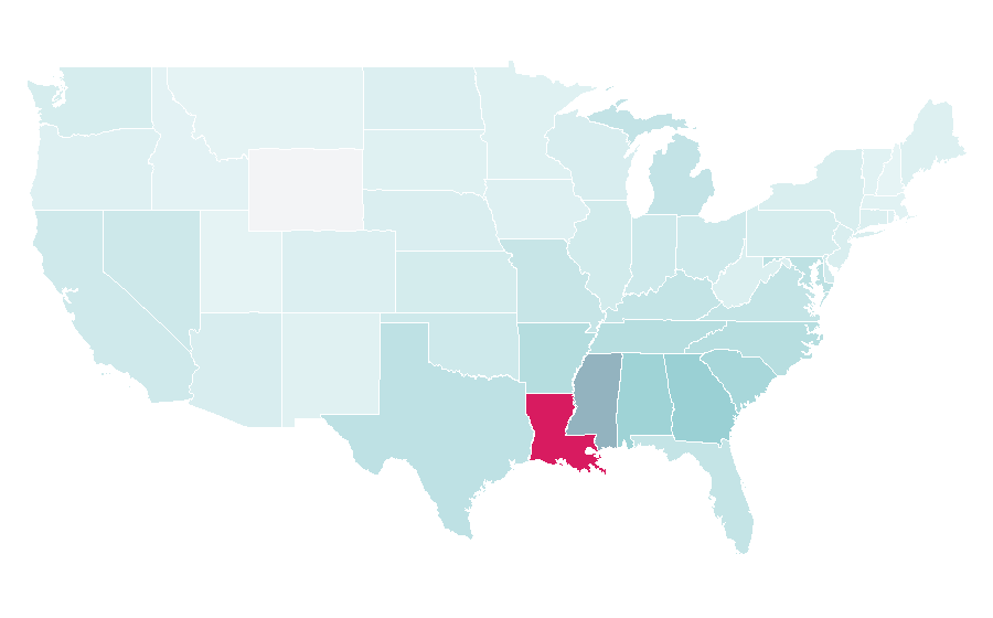Affinity by region — Juvenile (rapper), United States