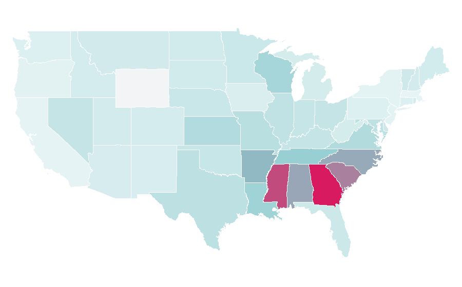 Affinity by region — K Camp, United States