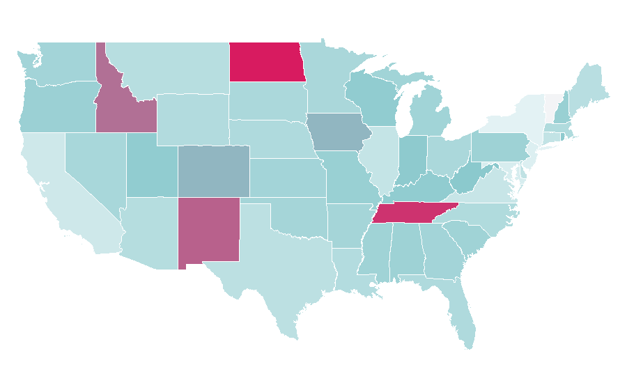Affinity by region — Kane Brown, United States