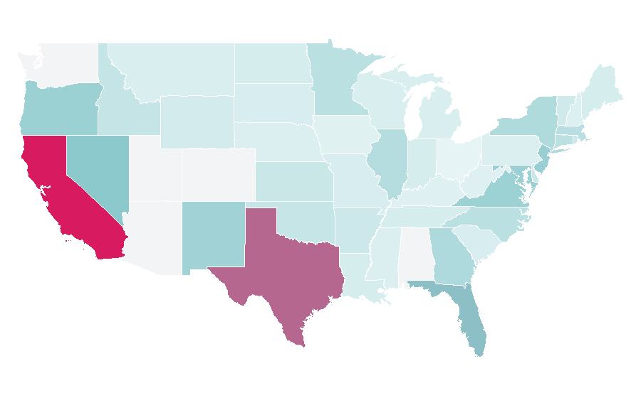 Affinity by region — Kang Tae-oh, United States