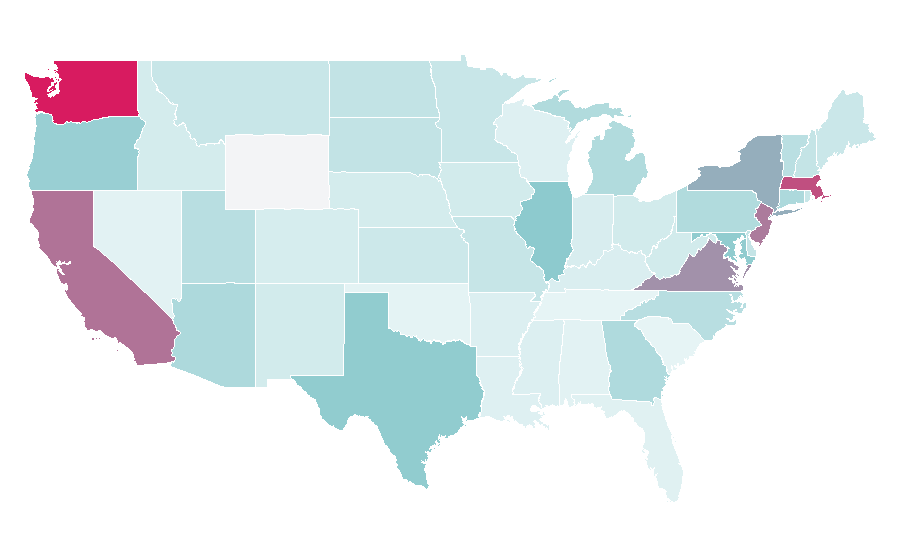 Affinity by region — Kannada language, United States
