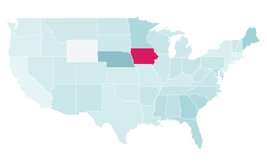 Affinity by region — Kaplan University, United States