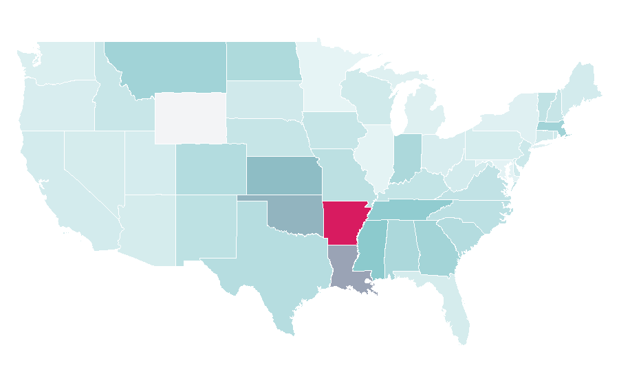 Affinity by region — Kappa Sigma, United States