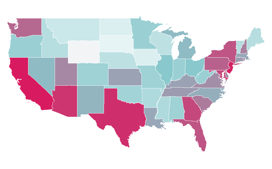 Affinity by region — Karate, United States
