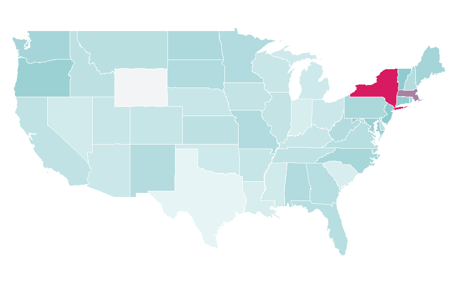 Affinity by region — Kashrut, United States