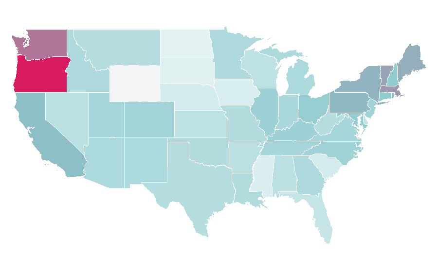 Affinity by region — Kate Bush, United States