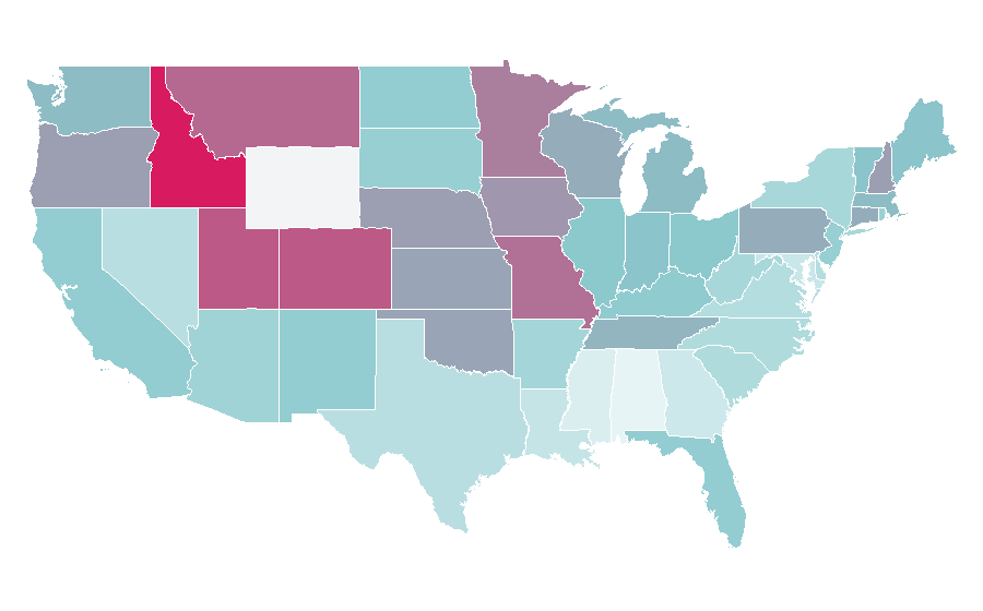 Affinité par région — Kate Hudson, États-Unis