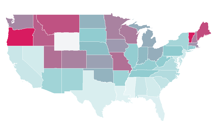 Affinity by region — Kate McKinnon, United States