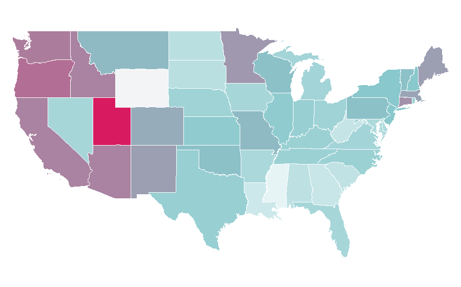 Affinity by region — Kate Winslet, United States