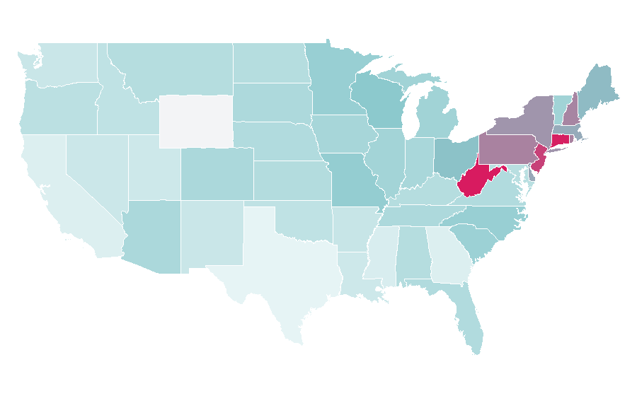 Affinity by region — Katie Lee (food critic), United States