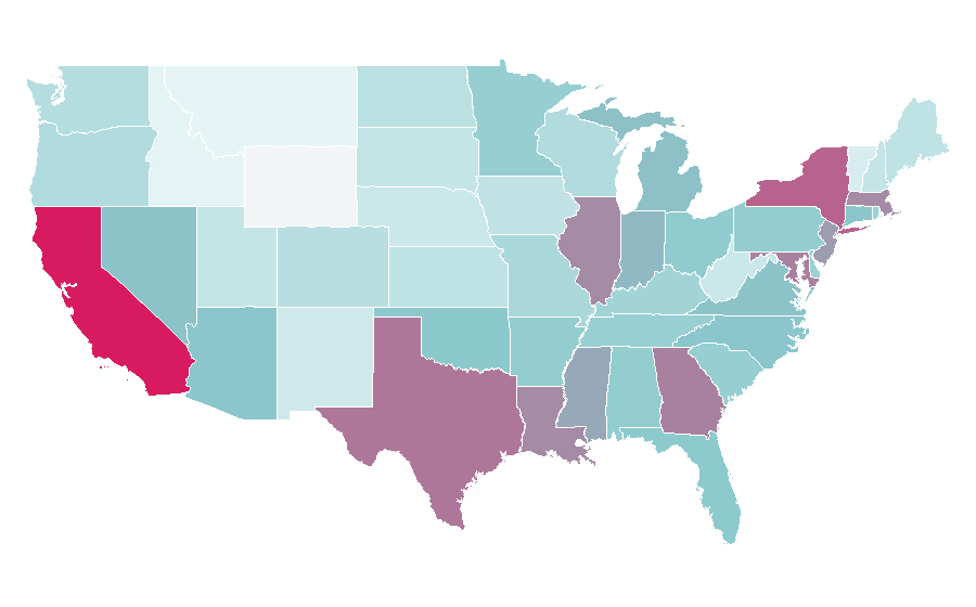Affinity by region — Kawhi Leonard, United States