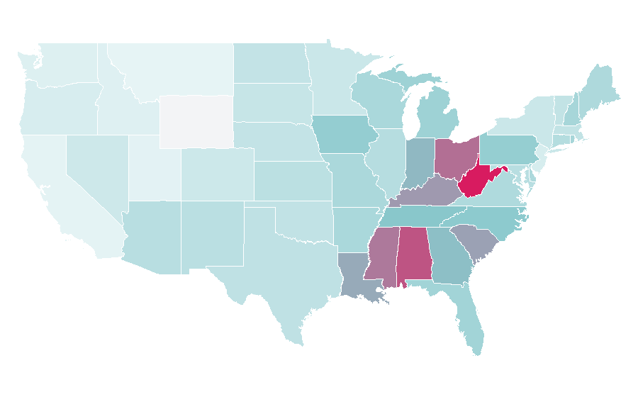 Affinity by region — Kay Jewelers, United States