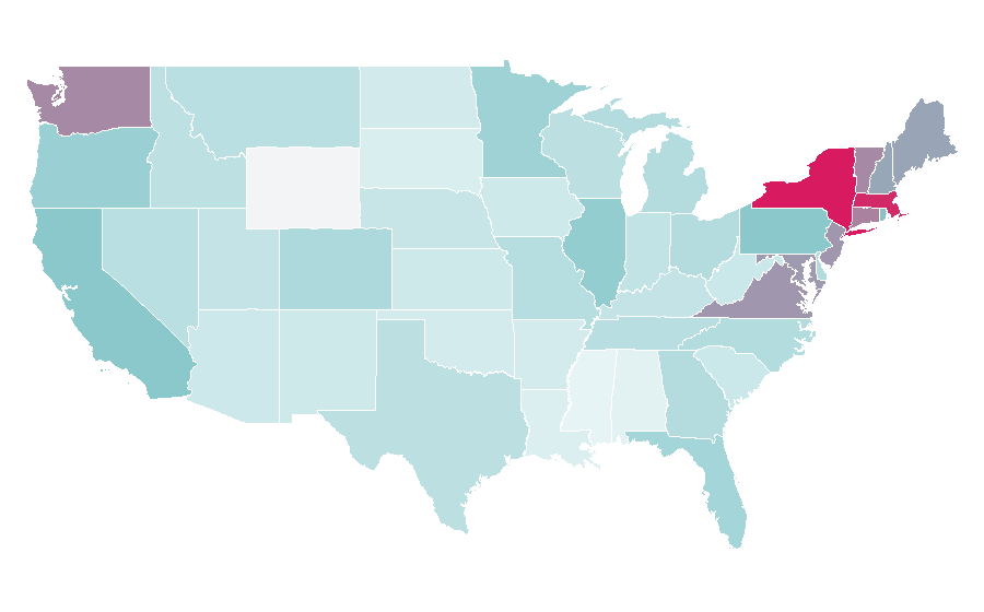 Affinity by region — Keir Starmer, United States