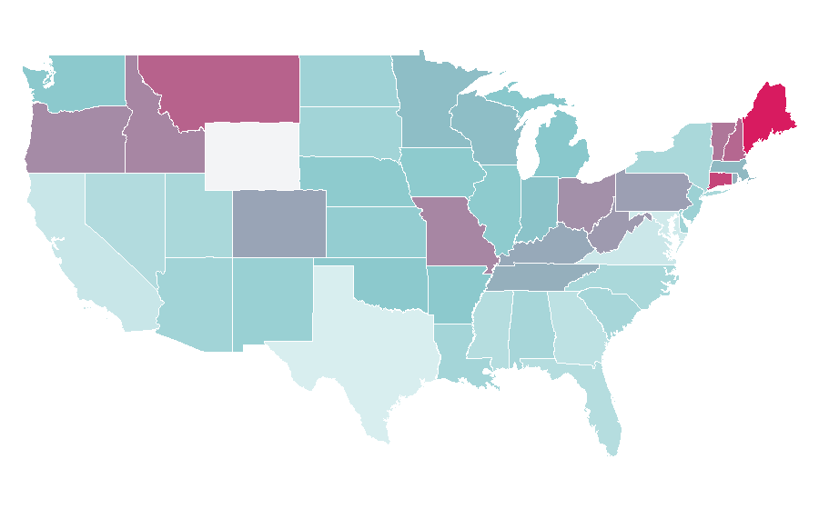 Affinity by region — Keith Richards, United States
