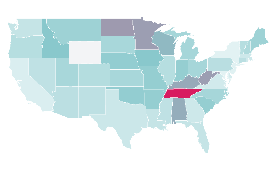 Affinity by region — Keith Urban, United States