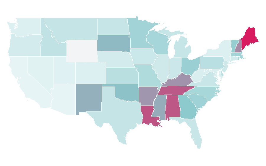 Affinity by region — Keller Williams Realty, United States