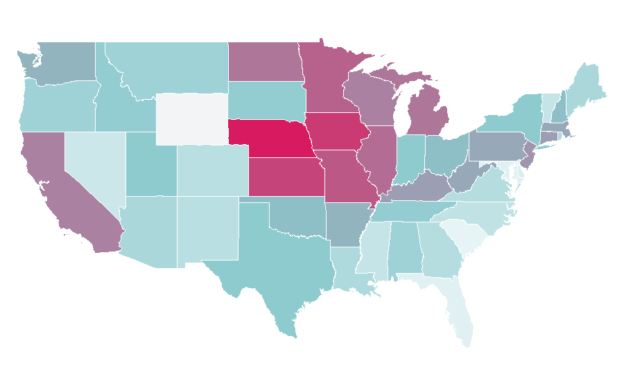 Affinity by region — Kelly Brook, United States