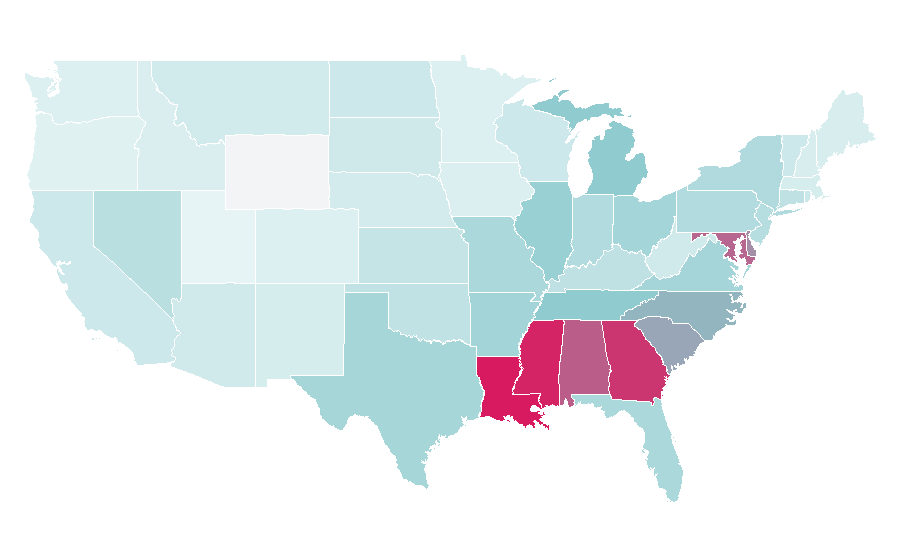 Affinity by region — Kelly Price, United States