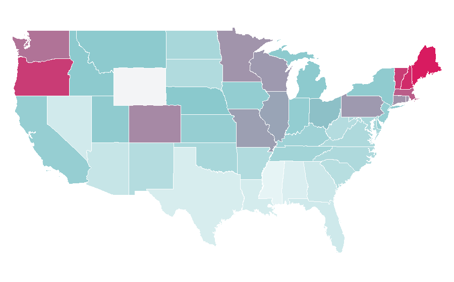 Affinity by region — Ken Marino, United States