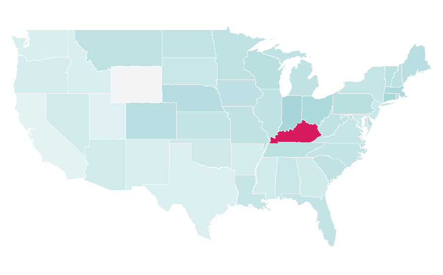 Affinity by region — Kentucky Derby, United States