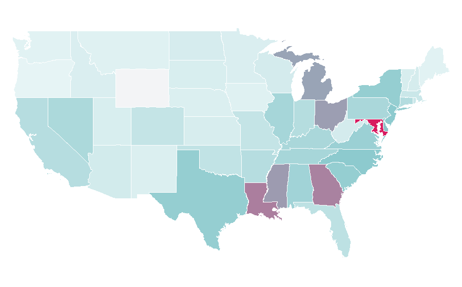 Affinity by region — Kenyon Martin, United States