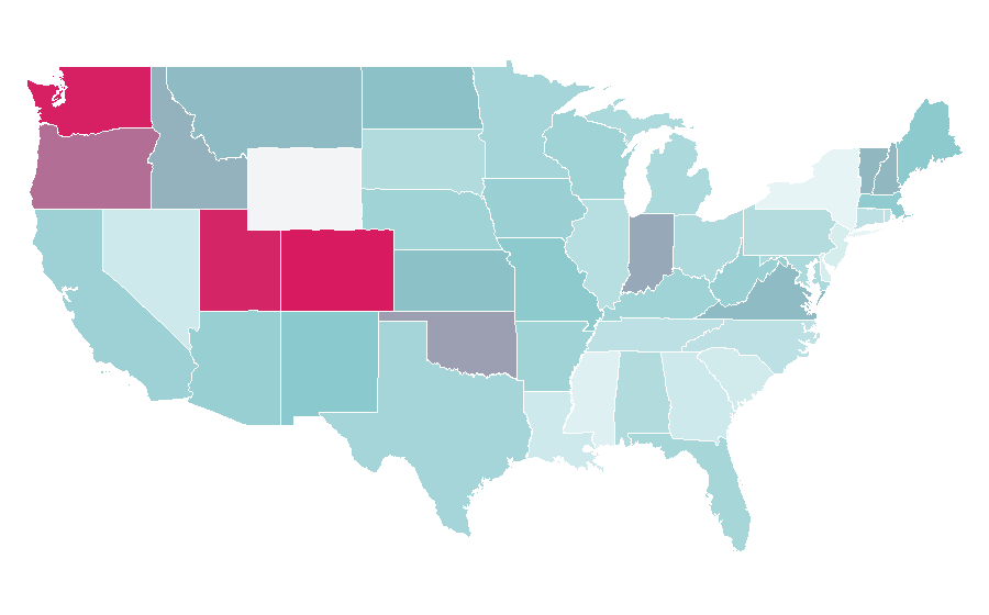 Affinity by region — Kerbal Space Program, United States