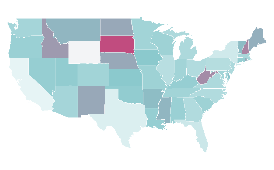 Affinity by region — Kettlebell lifting, United States