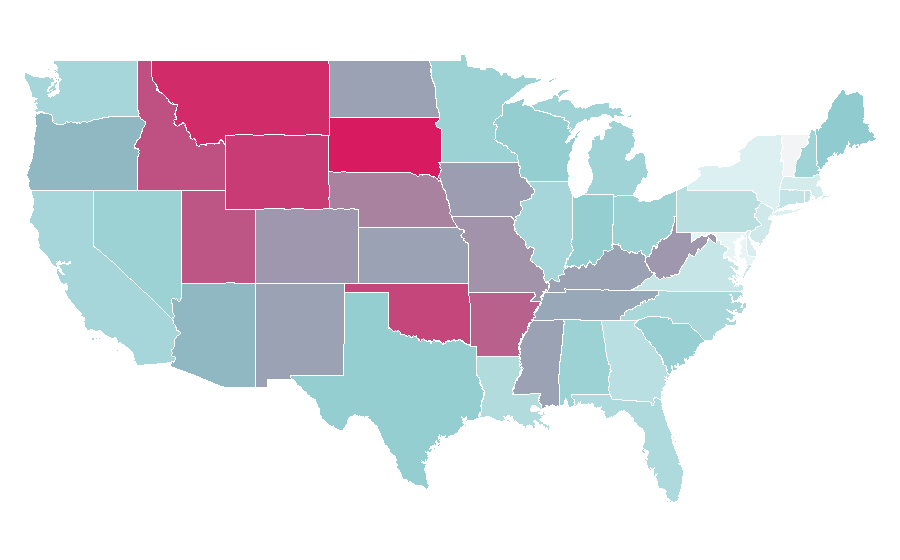 Affinity by region — Kevin Costner, United States