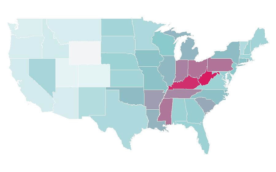 Affinity by region — Kevin Owens, United States