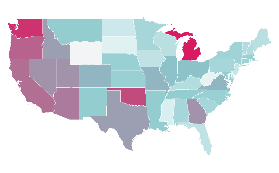 Affinity by region — Key & Peele, United States
