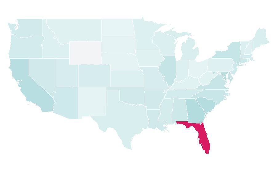 Affinity by region — Key lime, United States