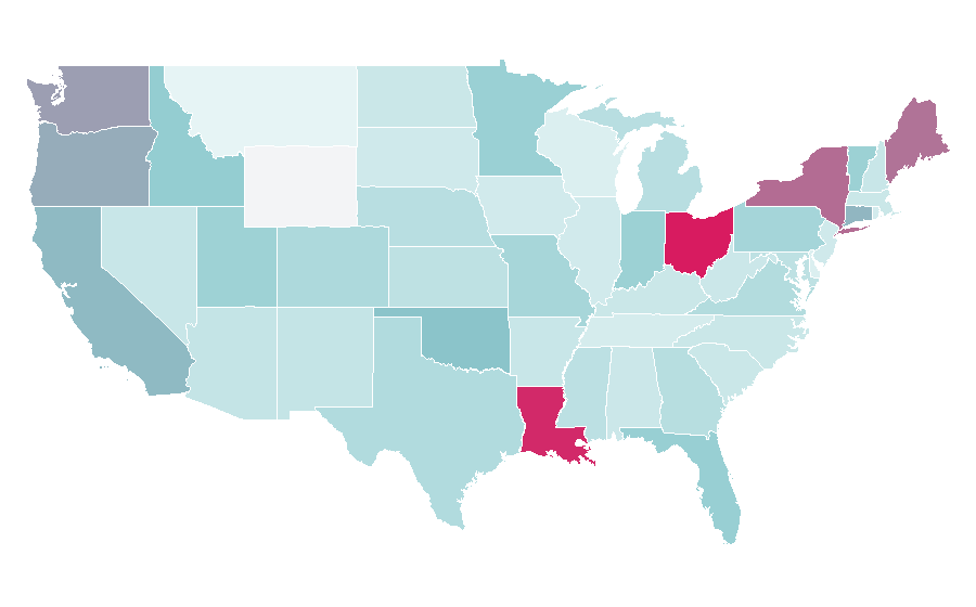 Affinity by region — Key (lock), United States