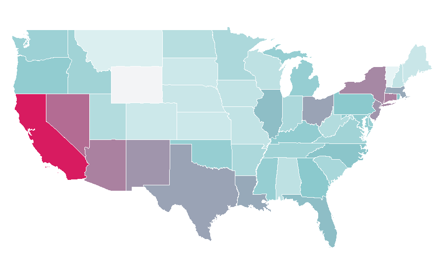 Affinity by region — Khloé Kardashian, United States