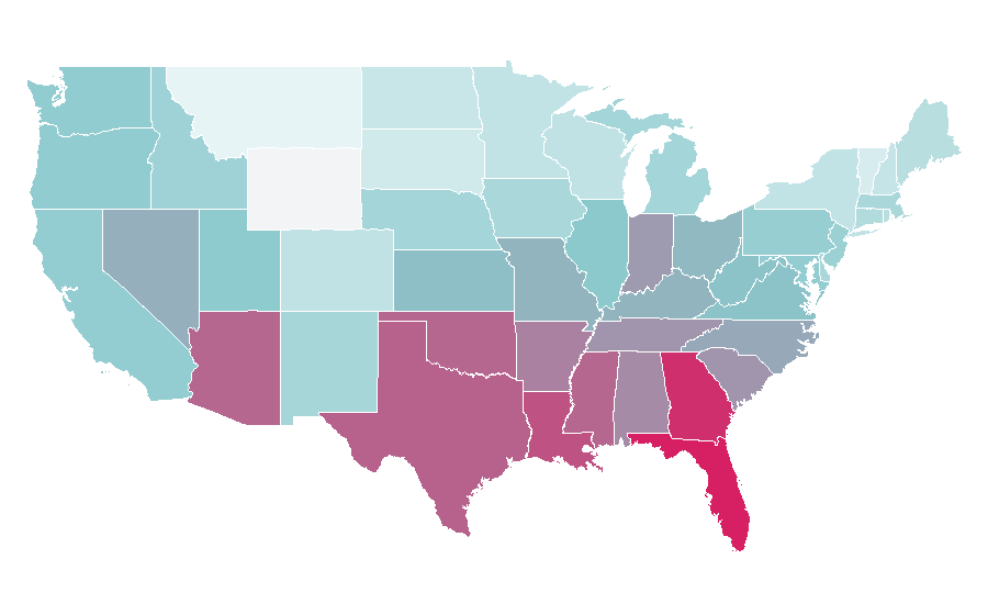 Affinity by region — Kia Soul, United States