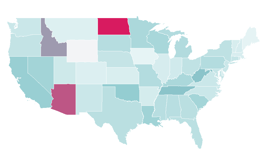 Affinity by region — Kick.com, United States