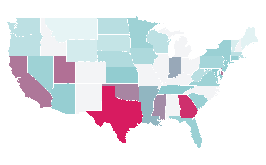 Affinity by region — Kickin' It, United States