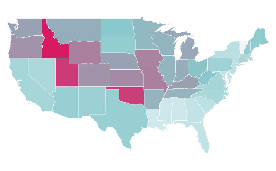 Affinity by region — Kiernan Shipka, United States
