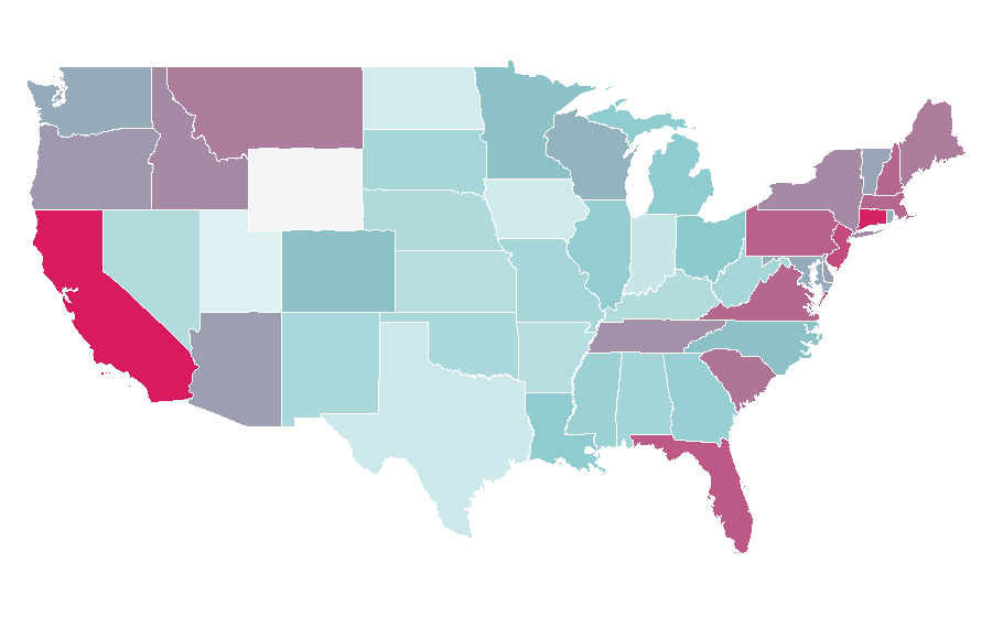 Affinity by region — Kimberly Guilfoyle, United States