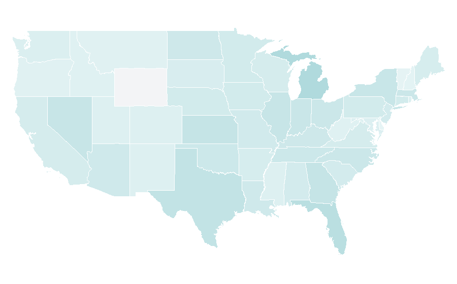 Affinity by region — Kimchi, United States