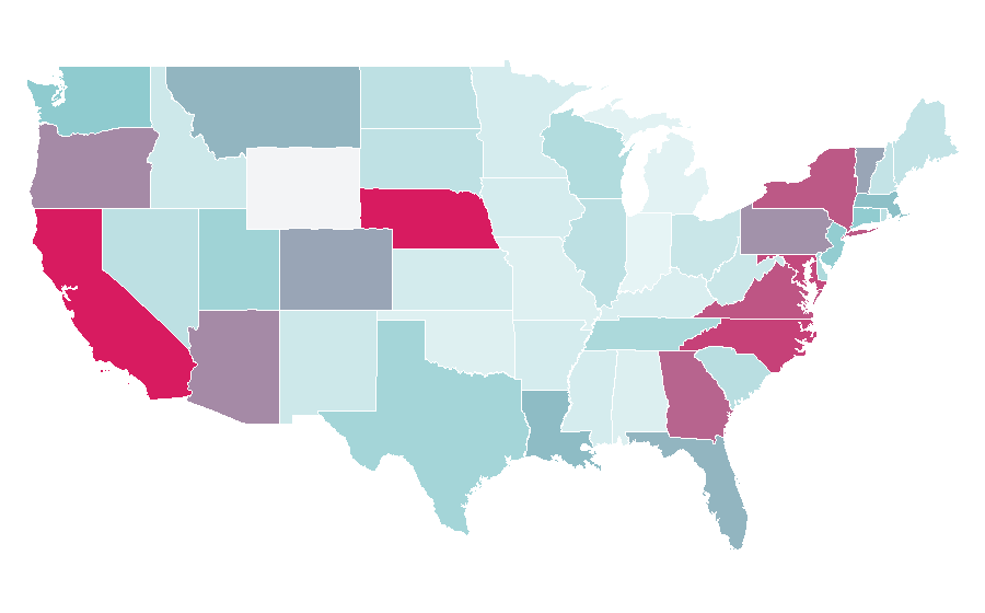 Affinity by region — Kimpton Hotels & Restaurants, United States