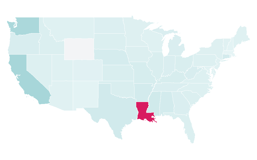 Affinity by region — Kinder, United States