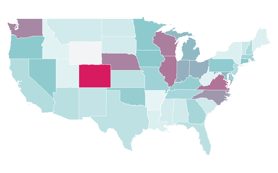 Affinity by region — KinderCare Learning Centers, United States
