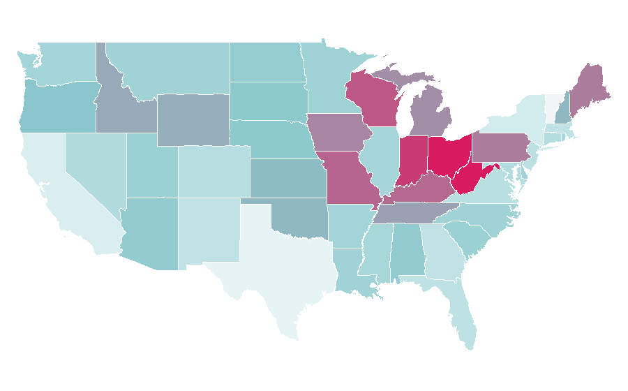 Affinity by region — King of Mask Singer, United States