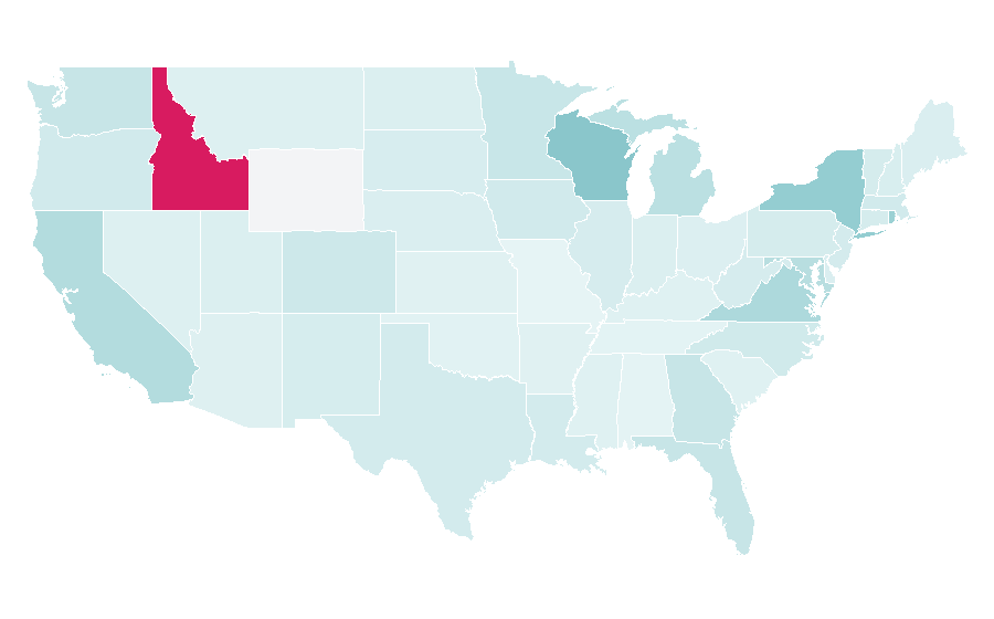 Affinité par région — Kinship, États-Unis