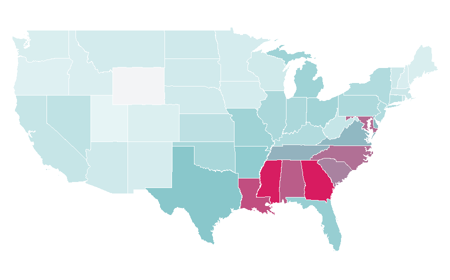 Affinity by region — Kirk Franklin, United States